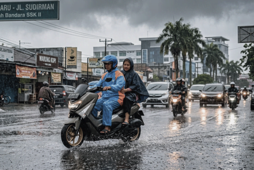 BMKG: Sebagian Besar Wilayah Riau Berpotensi Diguyur Hujan Hari Ini, Waspada Petir dan Angin Kencang!