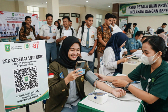 Sambut Hari Jadi Riau dan HUT RI, RSUD Petala Bumi Buka Layanan Cek Kesehatan Gratis untuk Pelajar-Mahasiswa