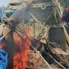 Keresahan Warga Direspons Cepat, Polsek Kuantan Tengah Bakar Dua Rakit Emas Ilegal