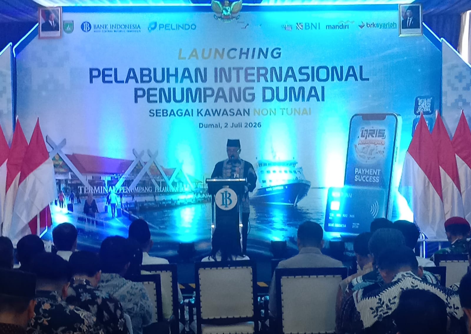 Gandeng BI, Pemprov Riau Resmikan Pelabuhan Penumpang Dumai Jadi Kawasan Non Tunai