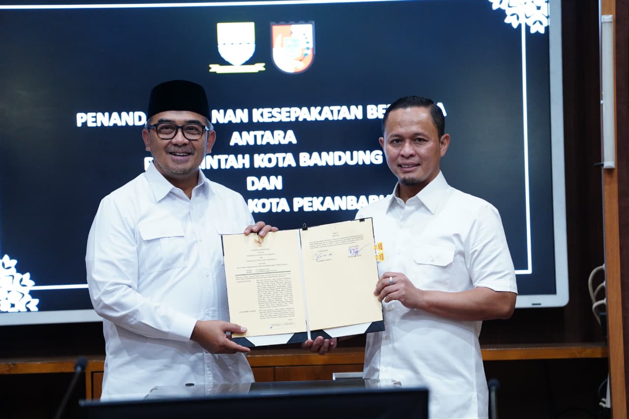 Akselerasi Pembangunan, Pemko Pekanbaru dan Pemkot Bandung Resmi Jalin Kerja Sama Strategis