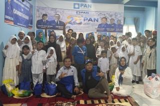 Peringati HUT Ke-28, DPD PAN Muara Enim Gelar Bakti Sosial dan Santuni Anak Yatim