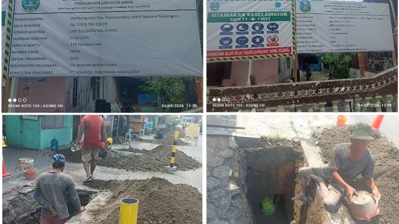 Abaikan Standar K3, Proyek SPAM Regional Mojolagres Rp10 Miliar di Mojokerto Disorot