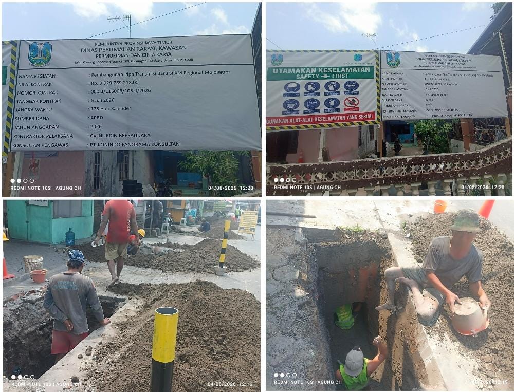 Abaikan Standar K3, Proyek SPAM Regional Mojolagres Rp10 Miliar di Mojokerto Disorot