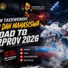 Menuju Porprov 2026, Pengprov TI Sumbar Gelar Kejuaraan Taekwondo Pelajar dan Mahasiswa di GOR UNP