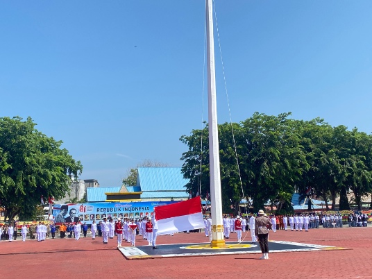 Dipimpin Bupati Kasmarni, Upacara Detik-Detik Proklamasi di Bengkalis Berlangsung Khidmat