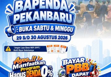 Bayar Pajak Akhir Pekan, Bapenda Pekanbaru Buka Layanan Khusus PBB-P2