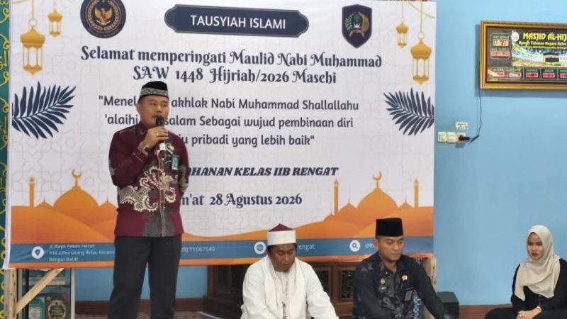 Peringati Maulid Nabi 1448 H, Rutan Rengat Gelar Tausiah Islam dan Hadroh untuk Warga Binaan