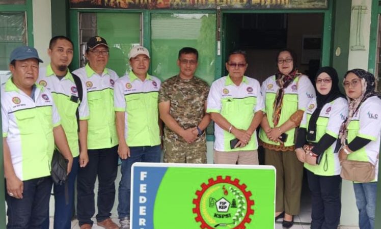 Ketua PC FSP KEP SPSI Audiensi ke Kodim 0404 Muara Enim