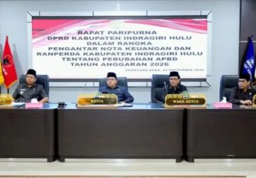 Ketua DPRD Inhu Sabtu P. Sinurat Pimpin Paripurna Perubahan APBD 2026, Pendapatan Naik Rp56,9 Miliar untuk Karhutla dan DAK