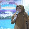 Baju Dinas Basah Kuyup Diguyur Hujan, Bupati Siak Afni Z Tetap Semangat Buka Gema Pros SMP/MTs