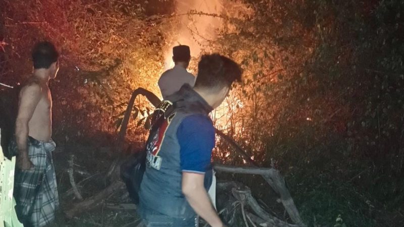 Cegah Meluas ke Permukiman, Damkar Muba Gerak Cepat Padamkan Karhutla di Petaling