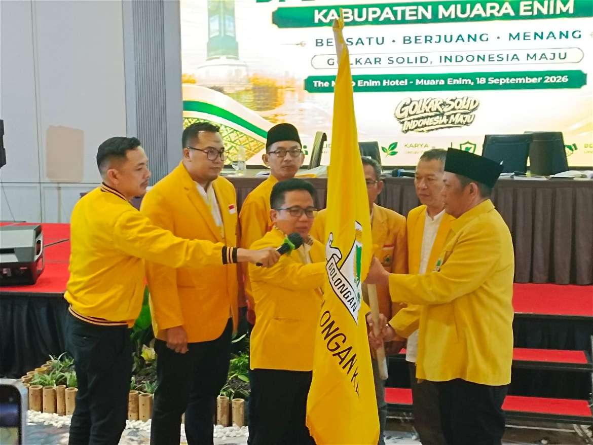 H Adriansyah Resmi Terpilih Ketua DPD Partai Golkar Muara Enim Periode 2026-2031