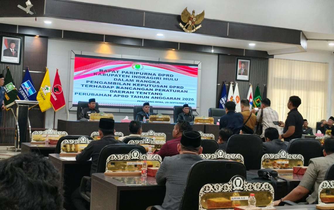 BREAKING: Ranperda Perubahan APBD Inhu 2026 Ditolak DPRD, Voting 25 vs 13 - 4 Fraksi Kirim Surat Penolakan