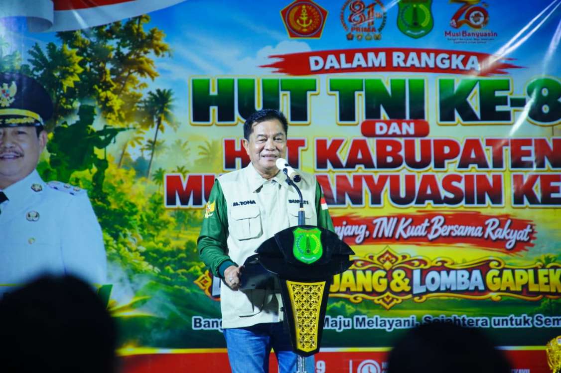 Meriahkan HUT TNI dan Muba, Bupati Toha Tohet Buka Lomba Senjang dan Gaplek