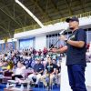 Meriah! Ribuan Pelajar Warni Perdana Drum Band Bupati Cup l Inhu di Stadion Narasinga