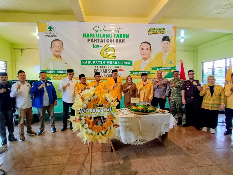 Hadiri HUT ke-62 Golkar di Muara Enim, Plt. Bupati Sumarni Apresiasi Kontribusi Nyata Partai bagi Daerah