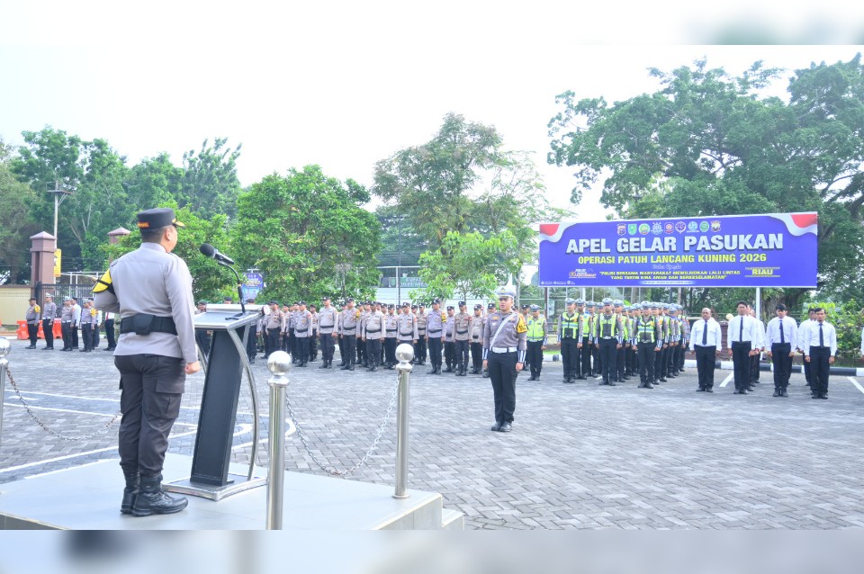 Polres Inhu Gelar Apel Pasukan Operasi Patuh Lancang Kuning 2026, Fokus Tingkatkan Keselamatan Berlalu Lintas