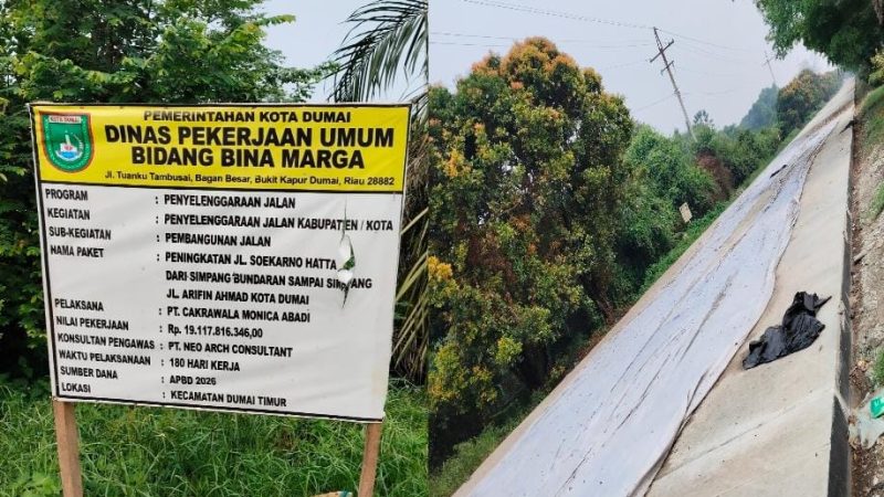 Dugaan Salah Alokasi Anggaran: Pemko Dumai Gunakan APBD Rp19,1 Miliar untuk Bangun Jalan Nasional