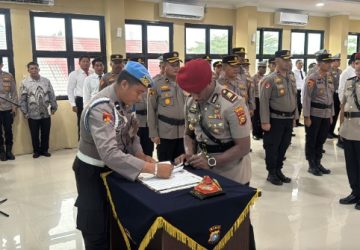 Pimpin Sertijab, Kapolres Inhu Resmi Lantik AKP Yohn Mabel sebagai Kasat Reskrim