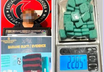 Polisi Gagalkan Transaksi Ekstasi berlogo Tik Tok Sebanyak 50 Butir di Muara Enim